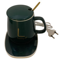 Imagen de Taza de cerámica con calentador y cuchara, 220v en caja, varios colores