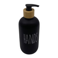 Imagen de Dispensador de jabón de vidrio y bambú