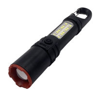 Imagen de Linterna led, recargable USB, con gancho, 12+1 led, con vaiza, en caja, varios colores