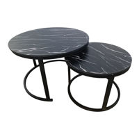 Imagen de Mesa nido redonda x2, de MDF y acero, en caja, varios colores